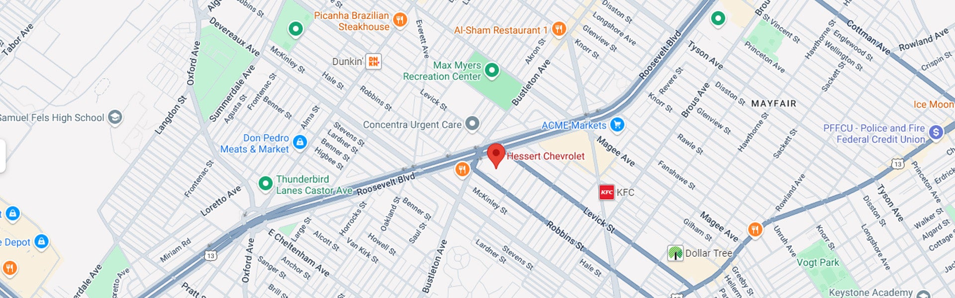 Hessert Chevrolet Dealership Location